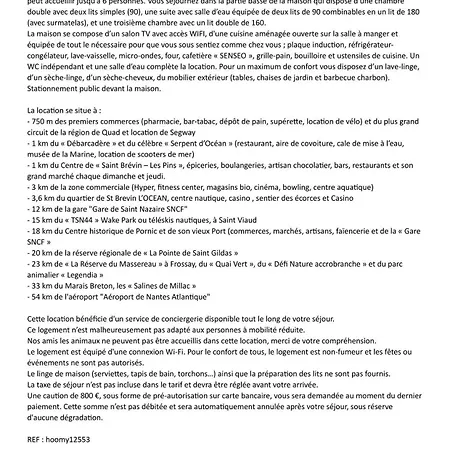 Maison Pour 6 A 950m Du Bord De A St Brevin Hébergement de vacances